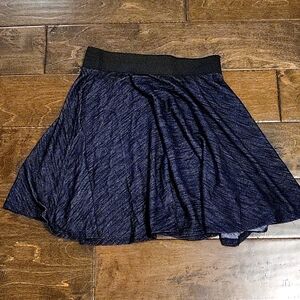 Copper Key Elastic Waistband Skater Skirt